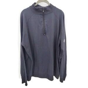 Footjoy black 1/4 zip athletic golf jacket shirt top in size XL Embroidered